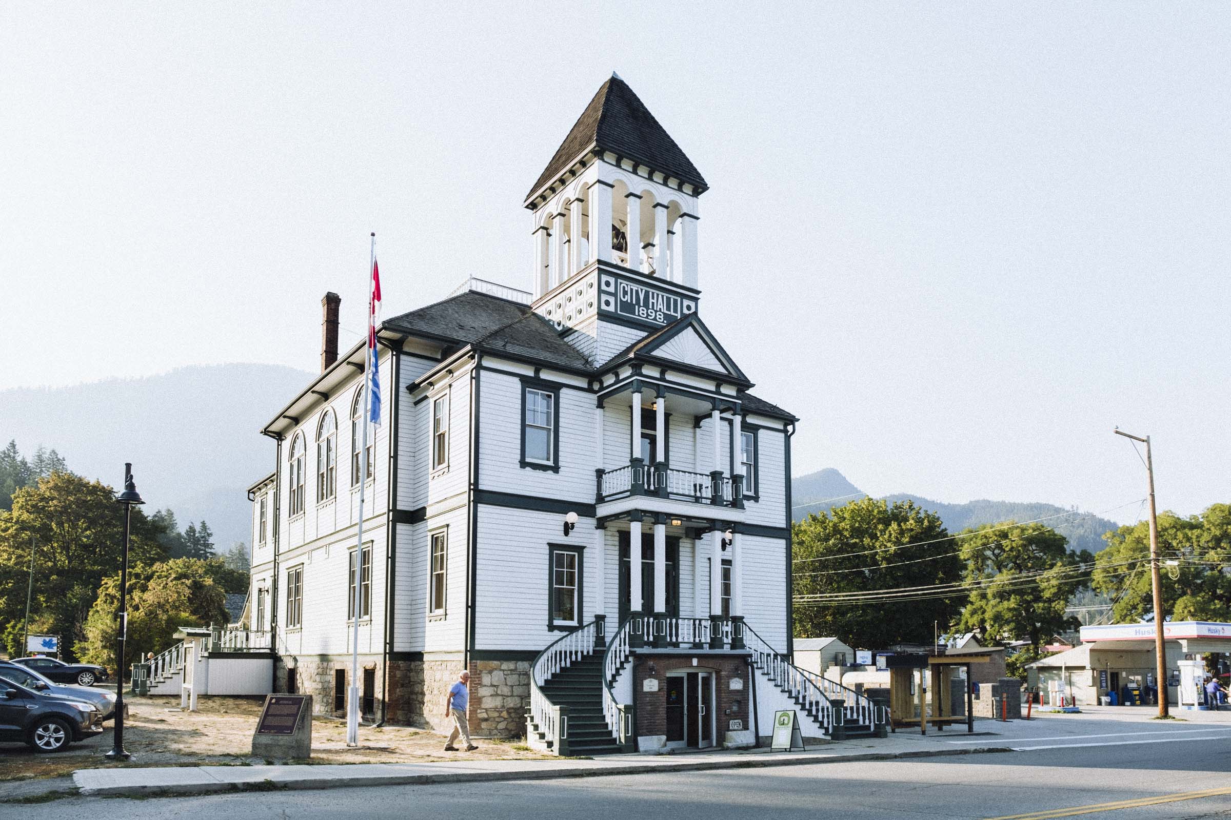 The historic city hall in Kaslo