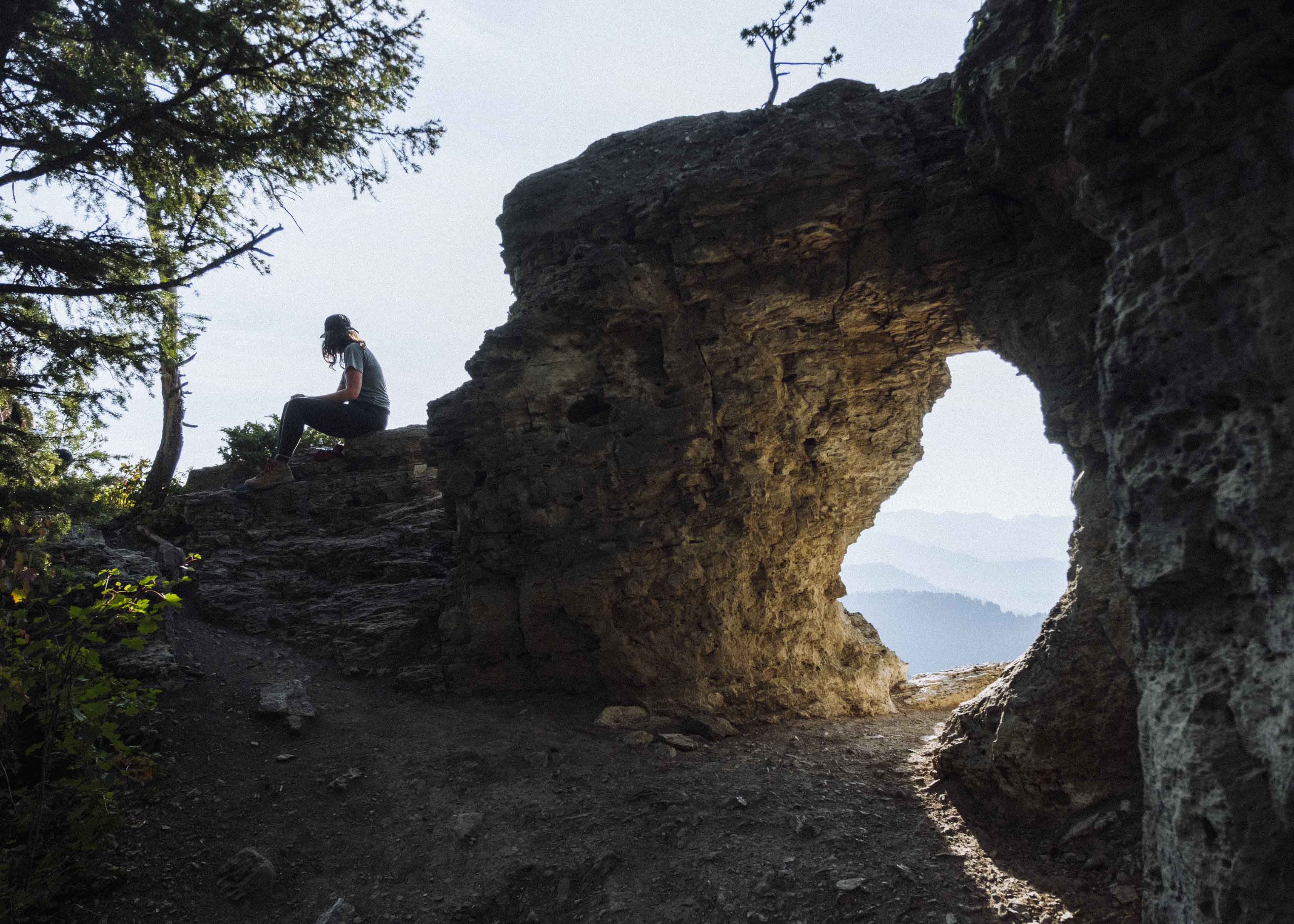 The little tunnel hole on top of Storm Castle Peak, Montana