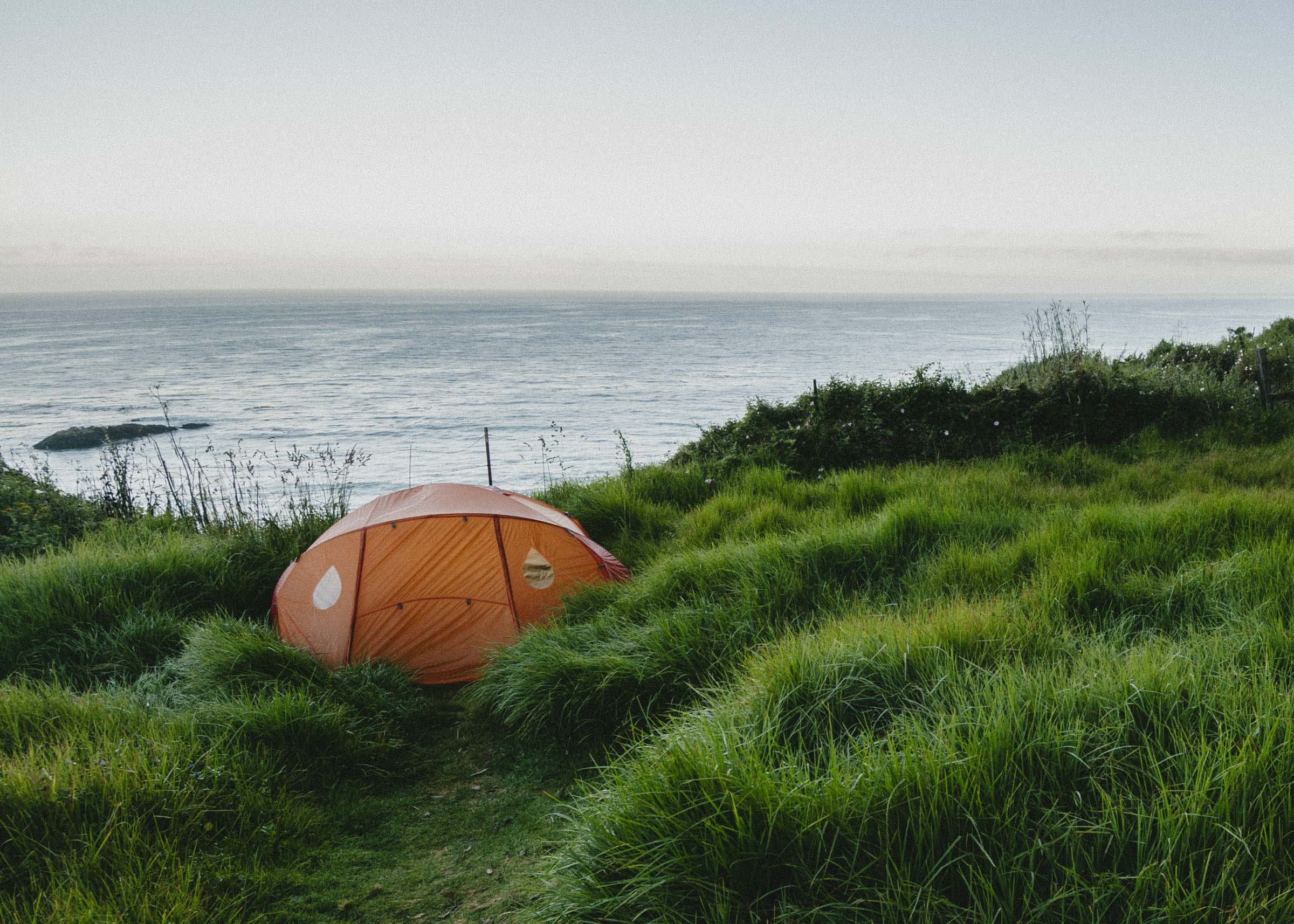 Camping on the coast of California