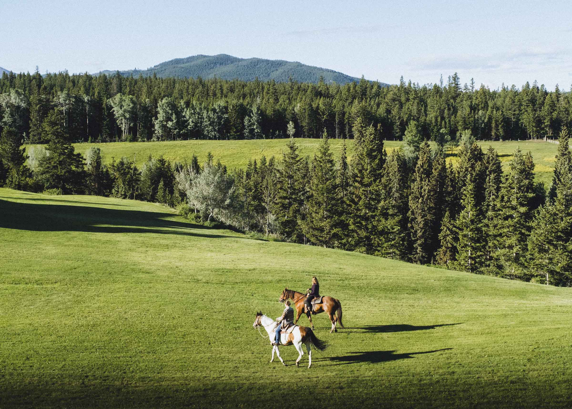 Riding horses through the vast Cariboo landscapes