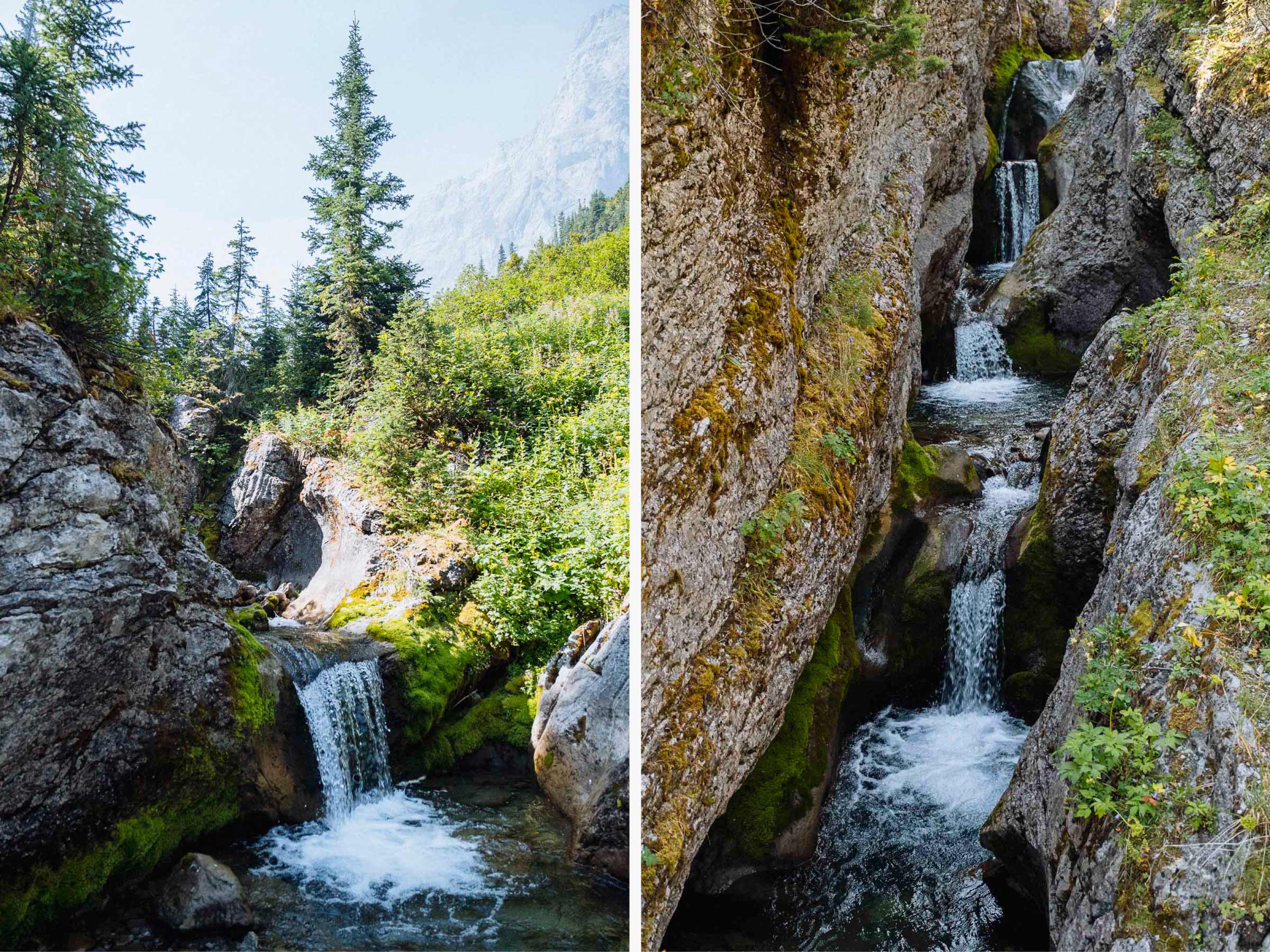 Cascades and waterfalls on Heiko's Trail