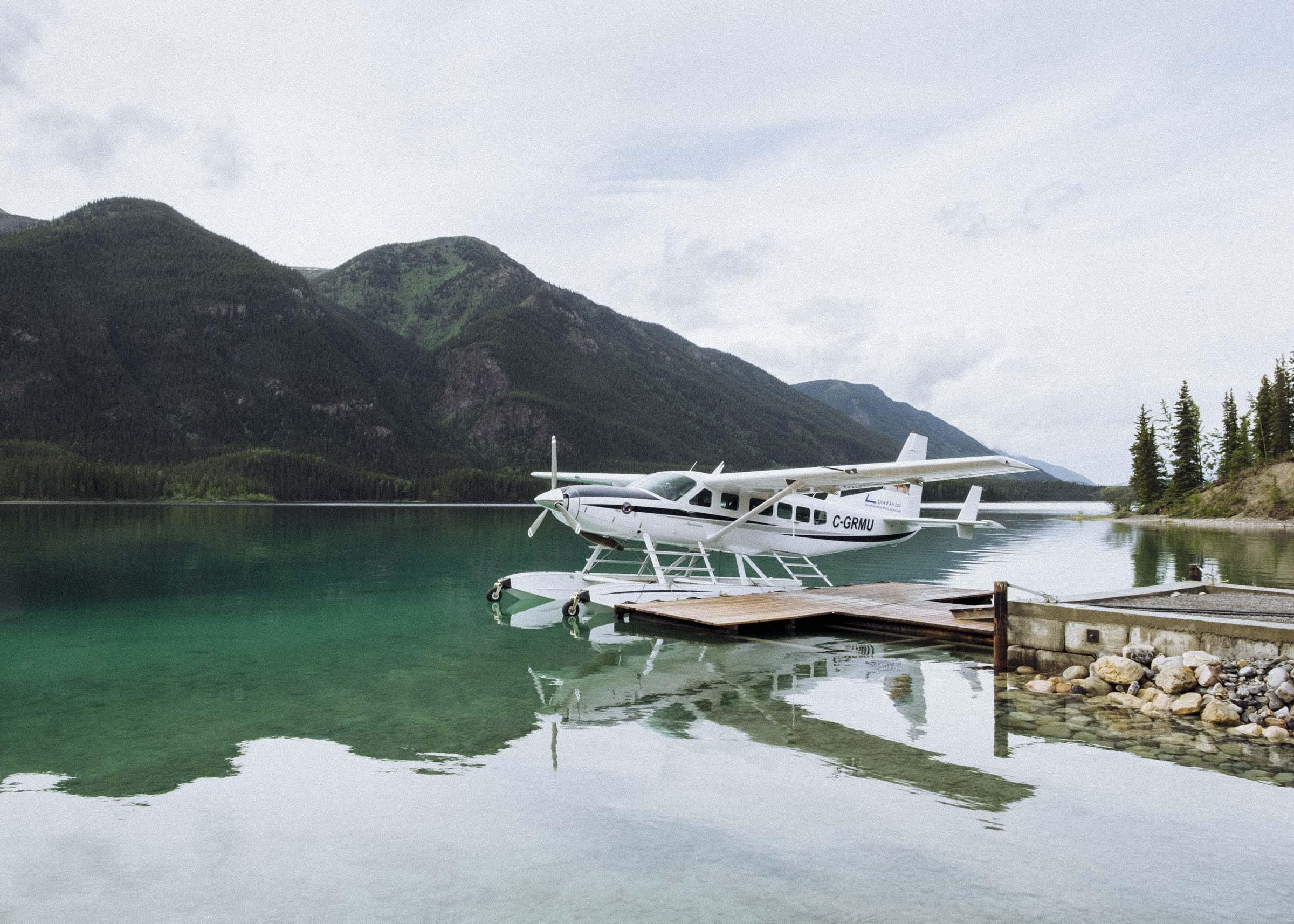 Floatplane waiting on Muncho Lake