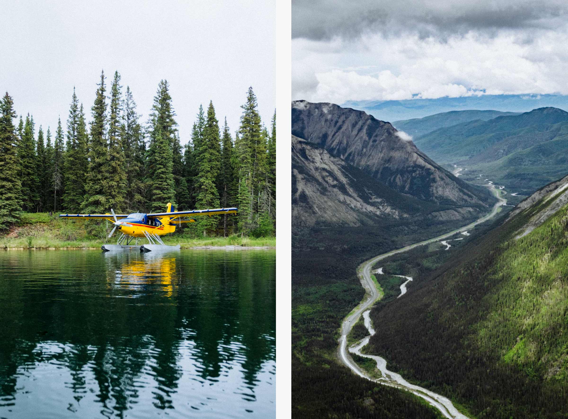 Scenic floatplane tour of the Northern Rockies, BC