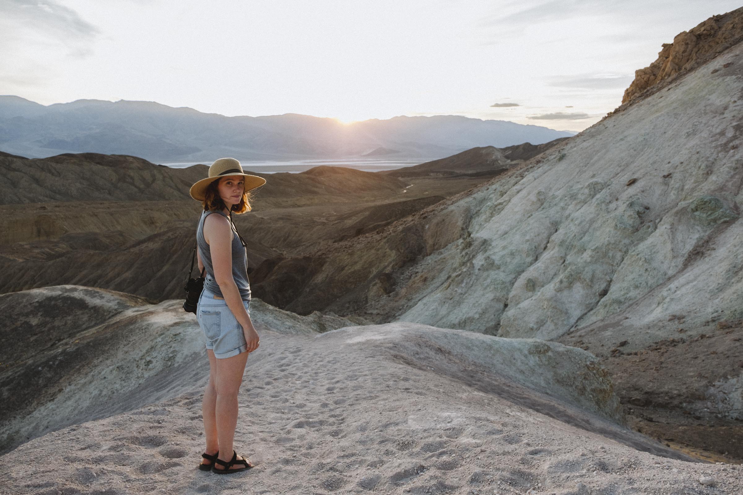 Sunset over the rugged wastes of Death Valley