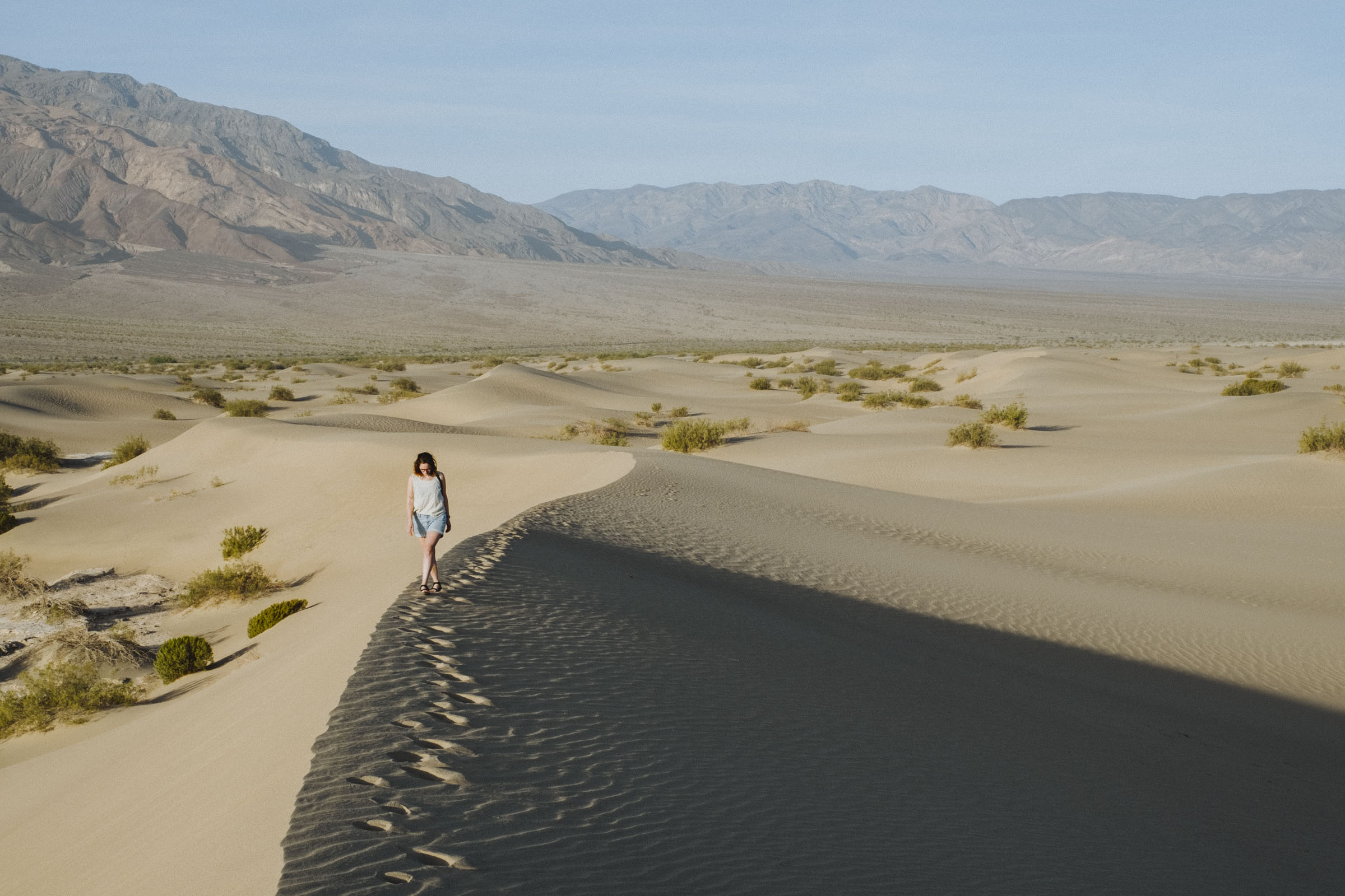 Wandering the Mesquite Flat Dunes in Death Valley