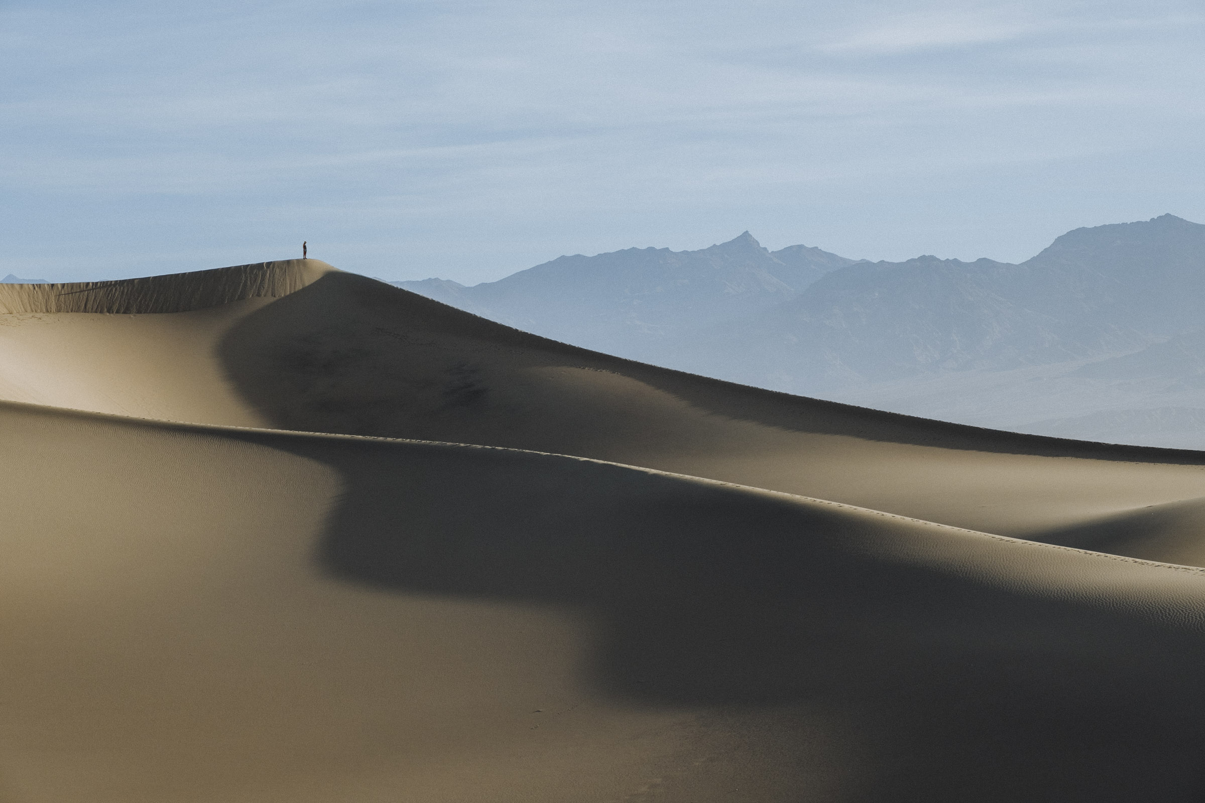 Exploring the vast sand landscape of the Mesquite Dunes