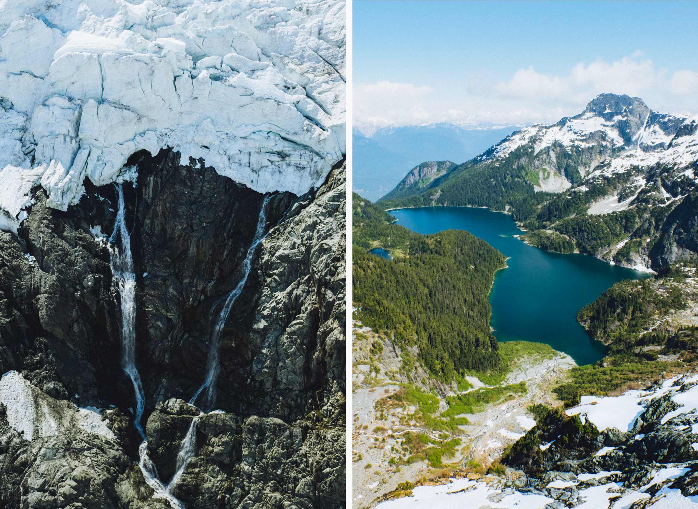 Glacier melt feeding the lake