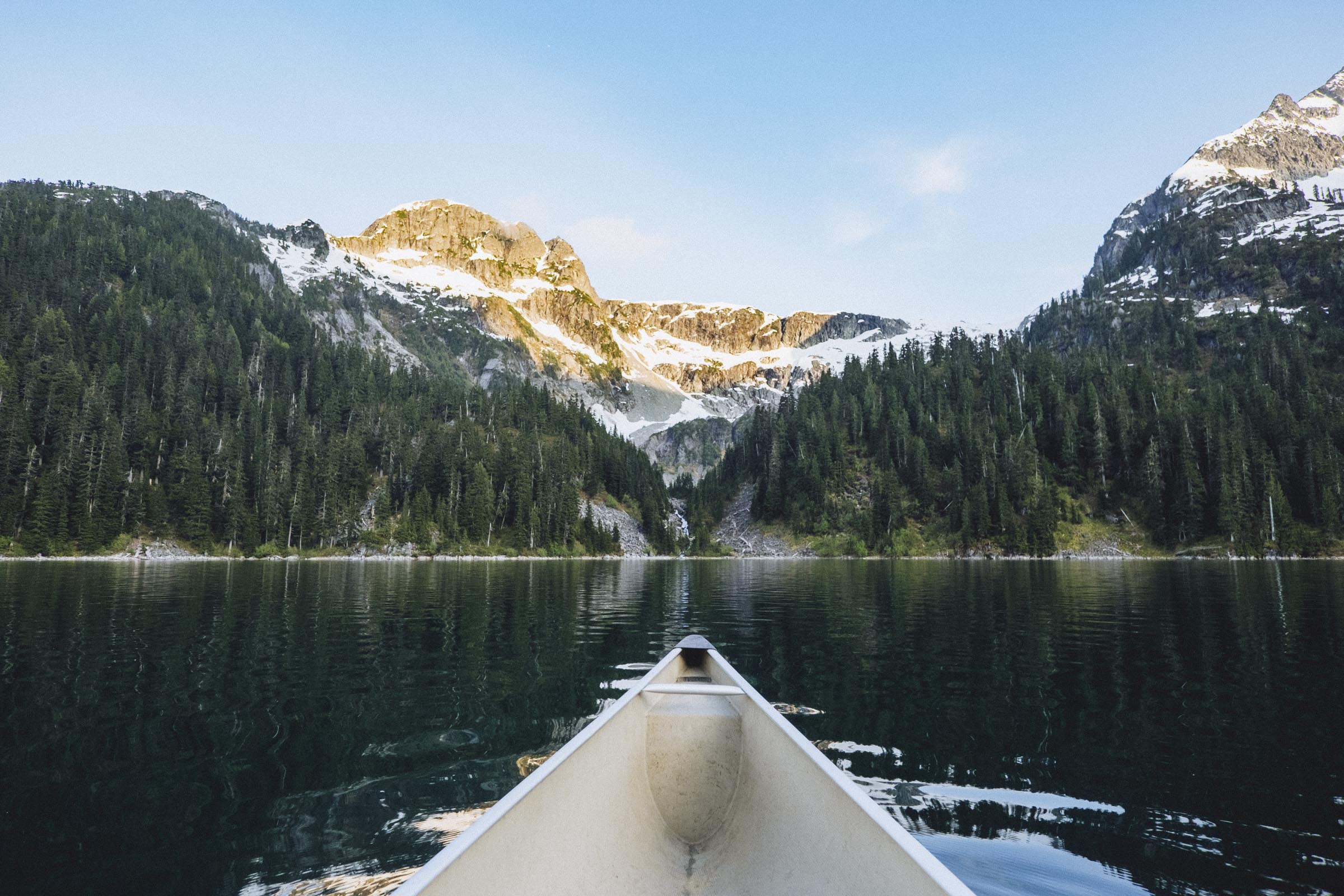 Canoes and mountains
