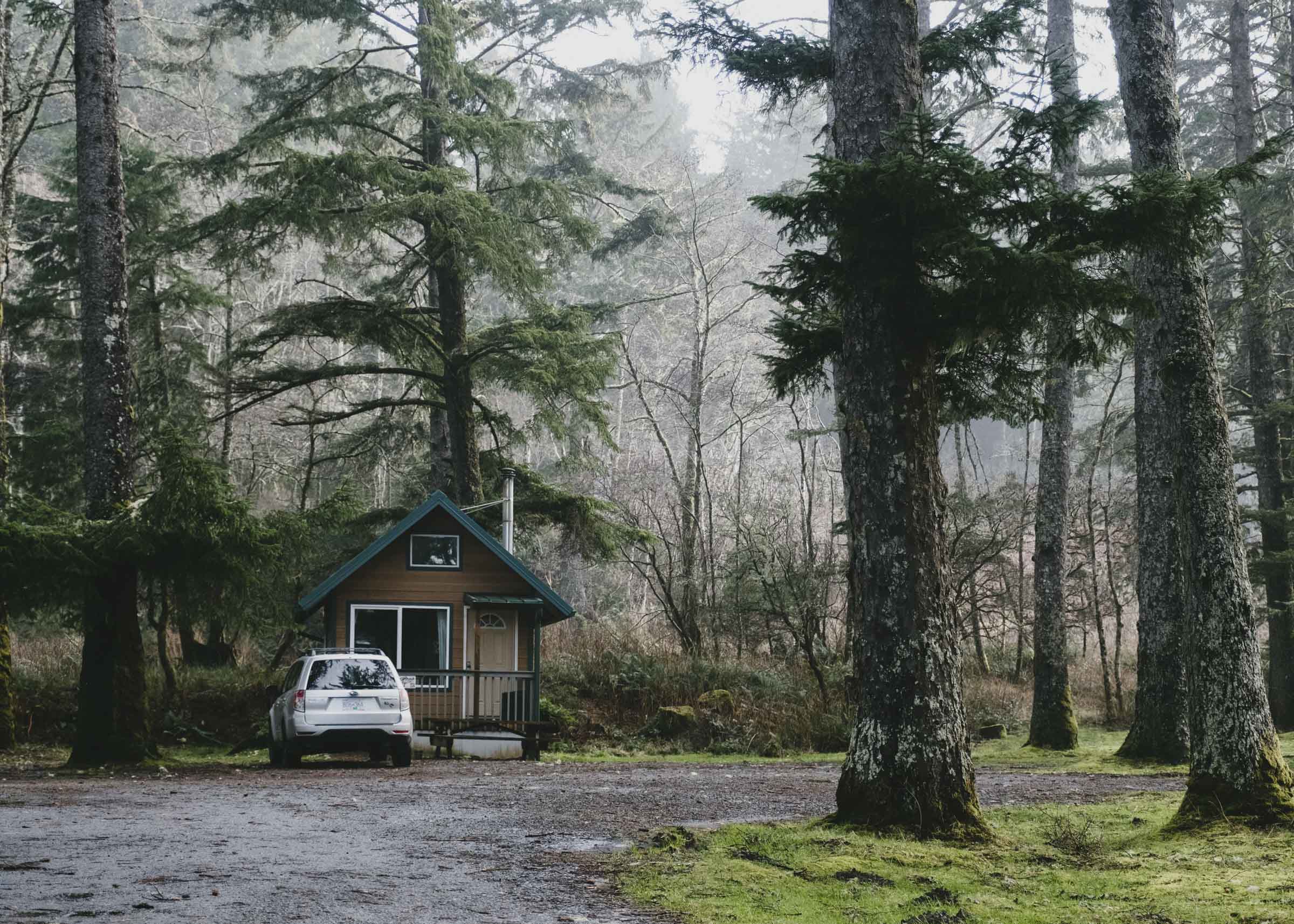 The cute little cabin at La Push, Washington