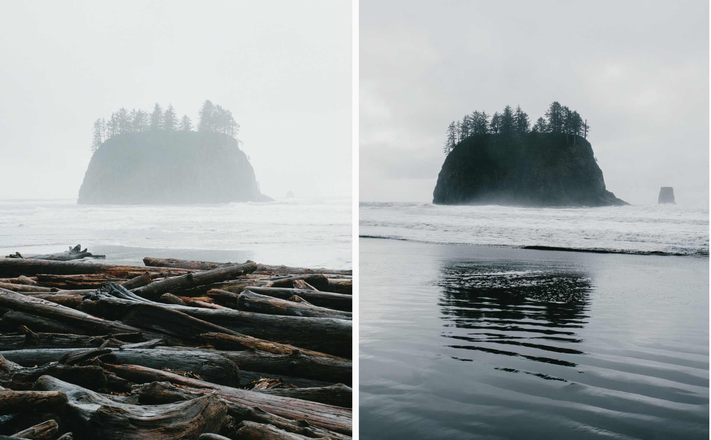 Sea stacks on the coast of Washington