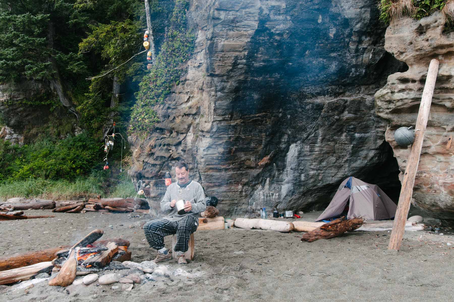 Camping out on the beaches of Vancouver Island